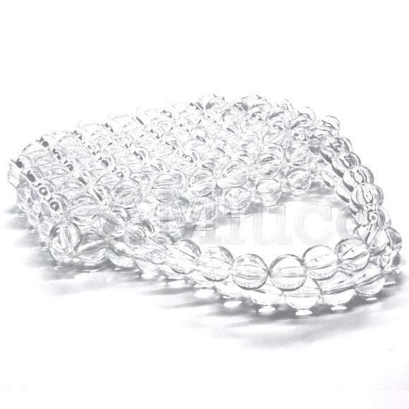 Miuco Acrylic Beaded Bags 100% Handmade Crystal Bags Weave Clear Clutch Handbag - Picture 1 of 5